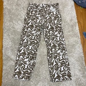 Funky squiggly brown pants